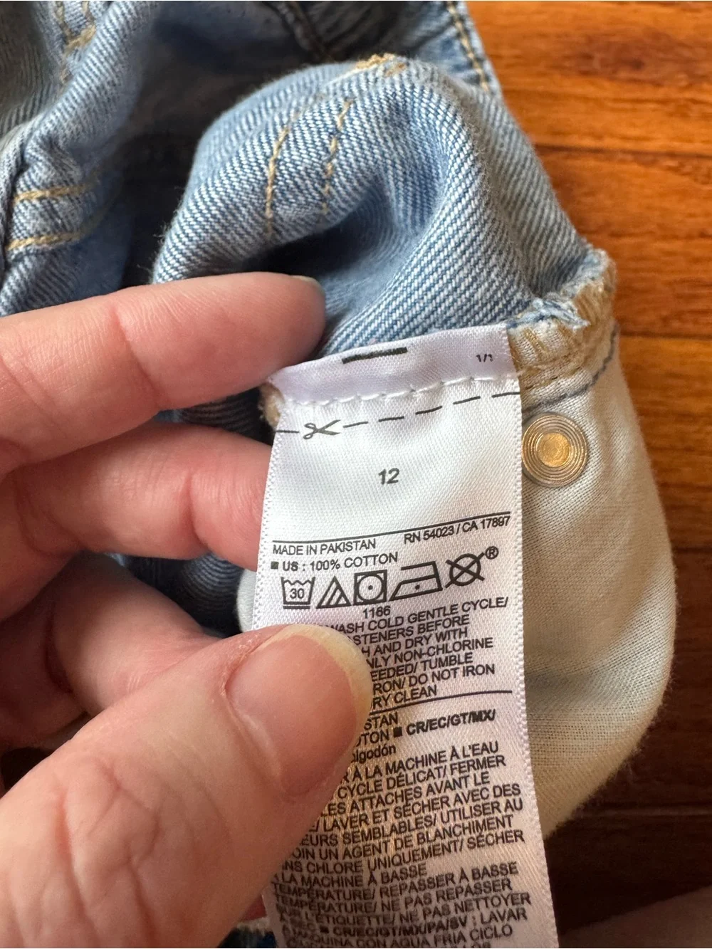 Old Navy Light Blue Flared Kids Jeans with Knee Rips